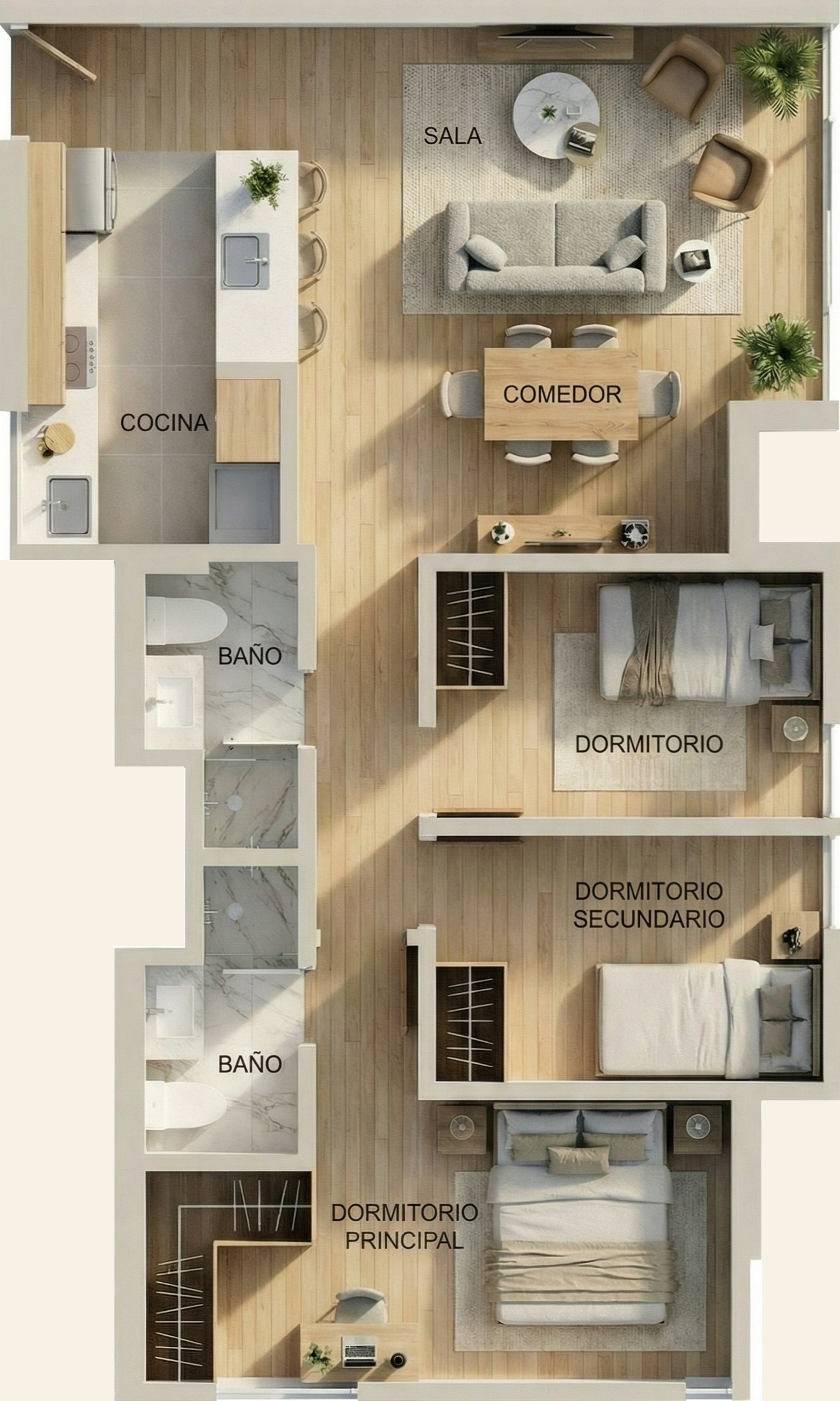 Tipologia 3D-B - 76 m2